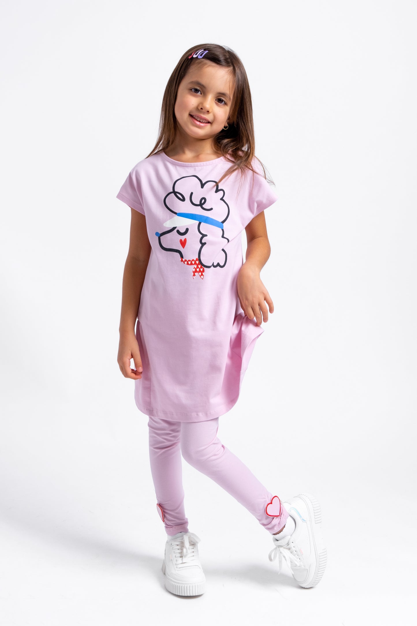 Cherubino Girls' Love My Poodle Ruffle Dress – Festive & Fun