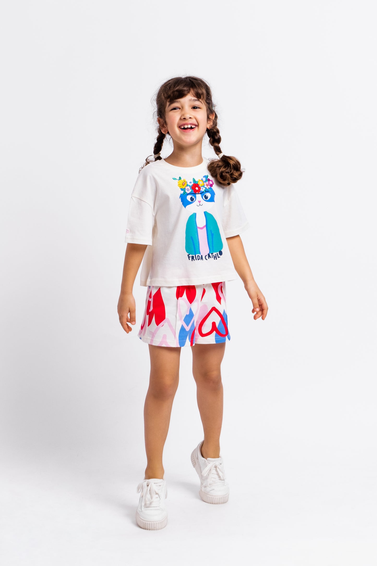 Cherubino "Frida Cathlo" Embroidered T-Shirt for Girls