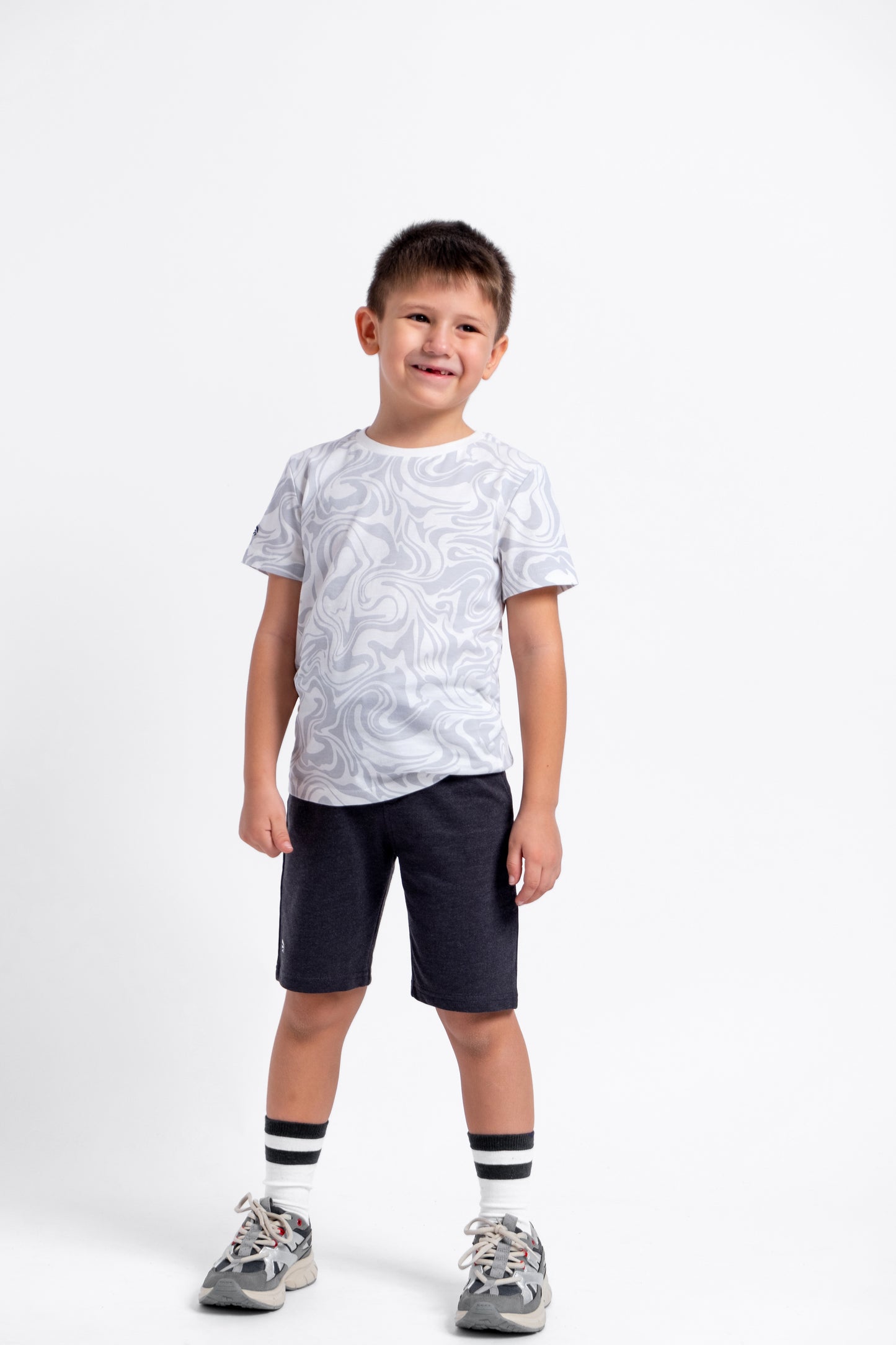 Short Sleeve T-Shirt in (Galaxy) Pattern - White