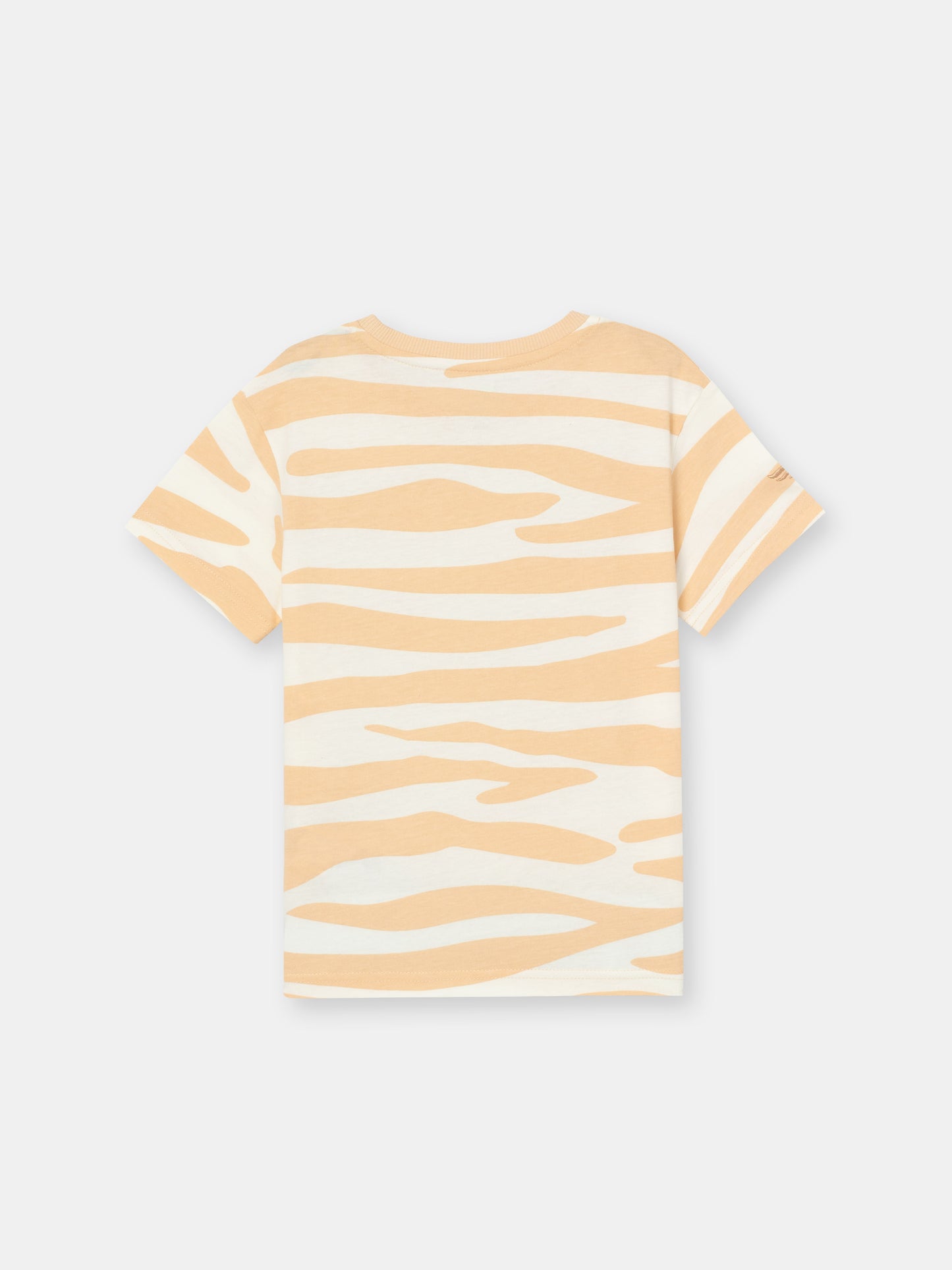 Short Sleeve T-Shirt in (Neutral Zebra) Pattern - Ecru