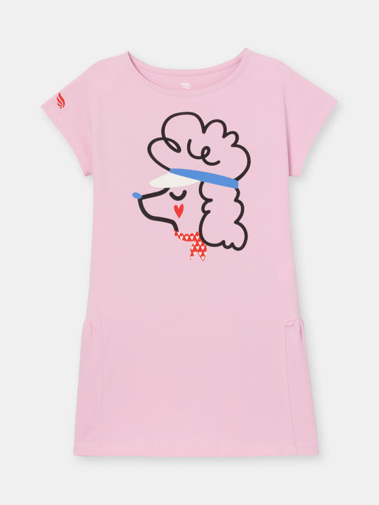 Cherubino Girls' Love My Poodle Ruffle Dress – Festive & Fun