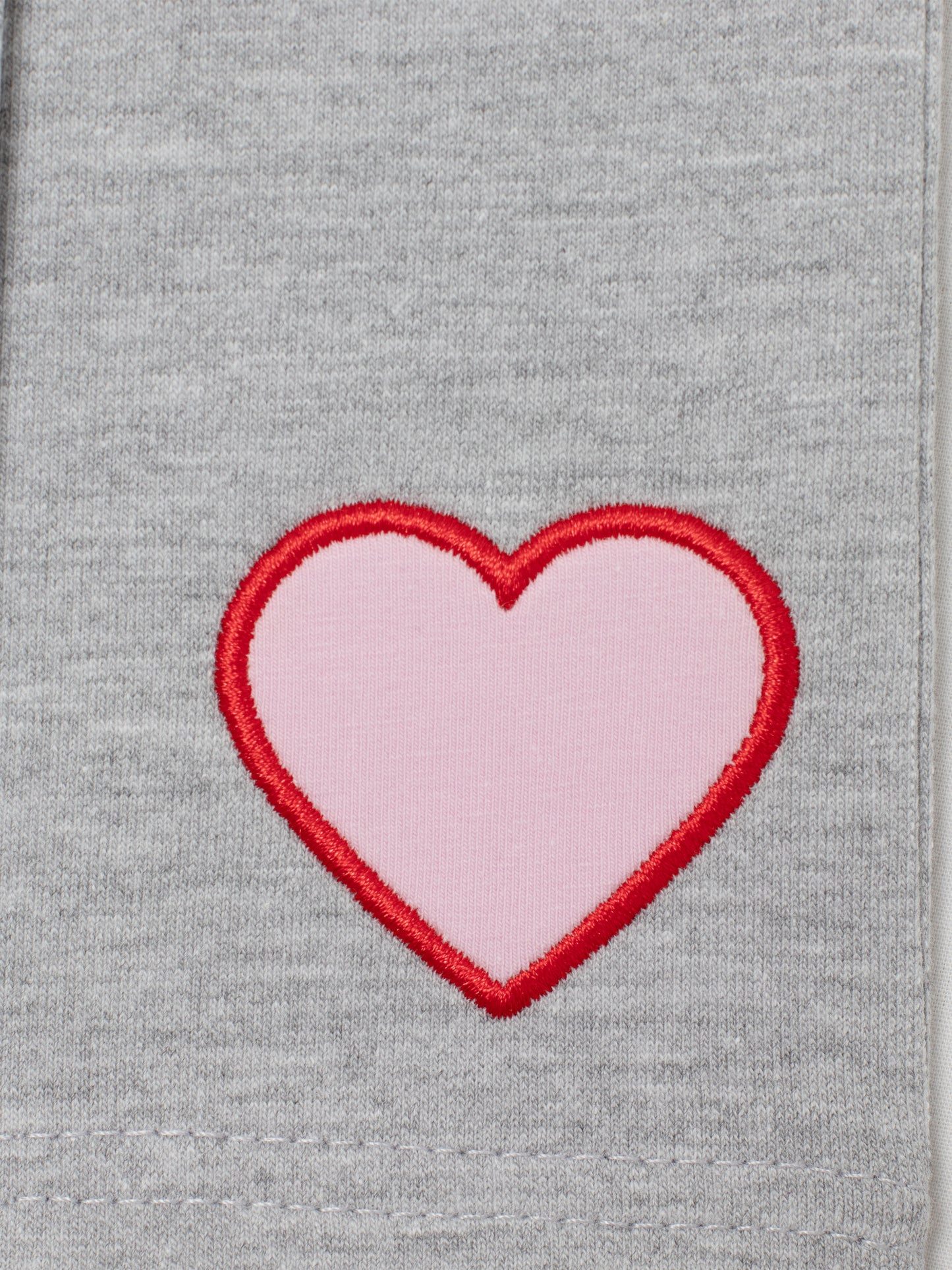 Solid Play-All-Day (or Play & Lounge) Shorts with Heart Patch - Grey