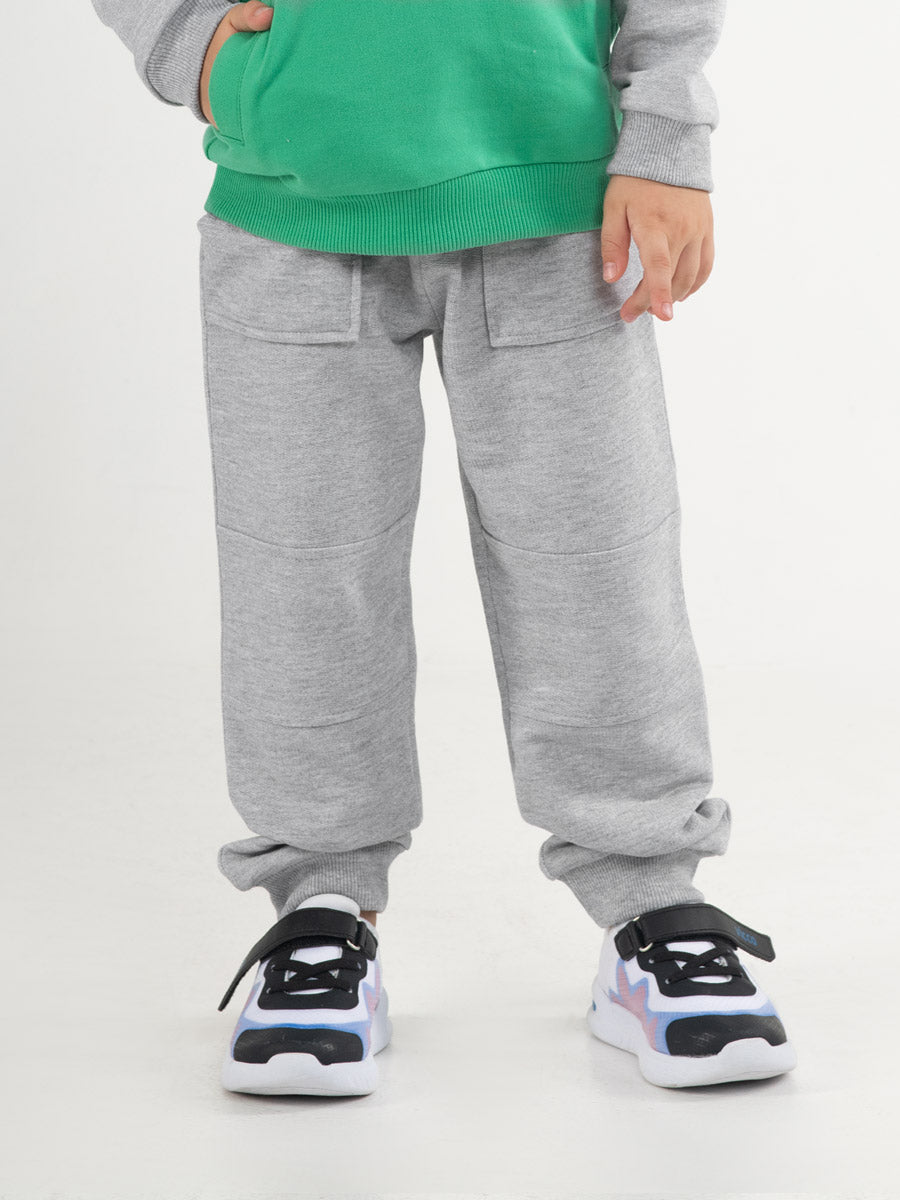 CWKB 70105-11-287 - Cherubino boys grey french terry pants with pockets - model1