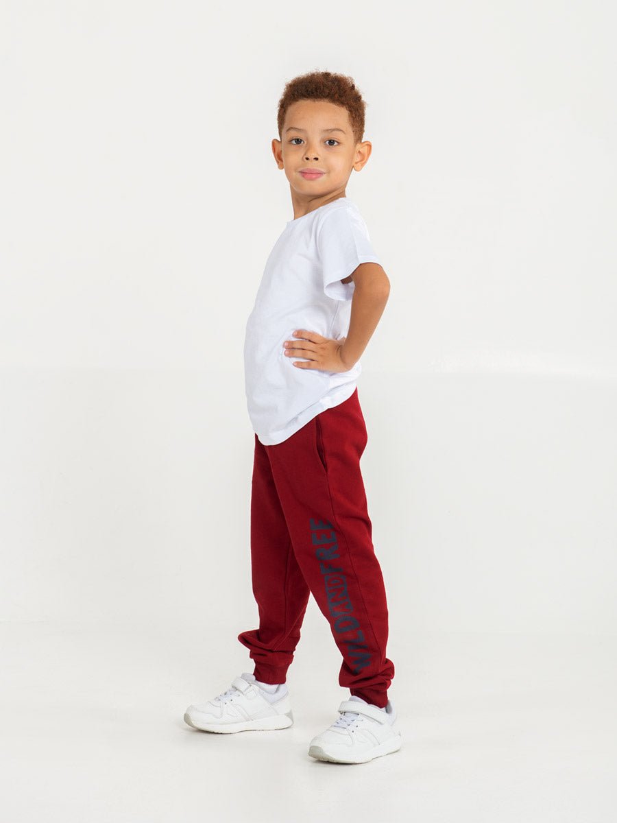 CWKB 70107-32-288 - Cherubino boys red pants with wild and free print - model2