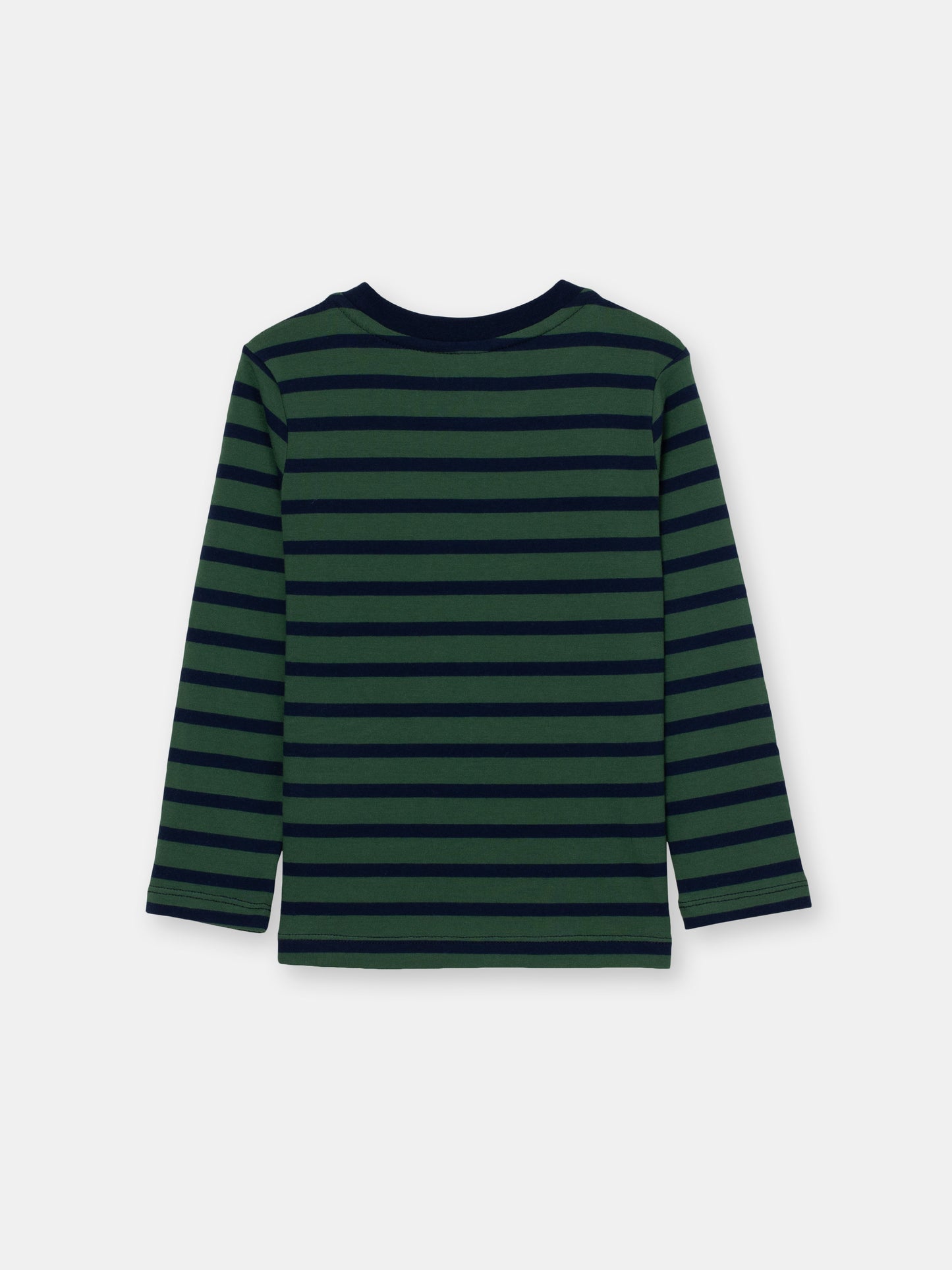 Boys Khaki Long Sleeve T-shirt with Cool Beaver Print