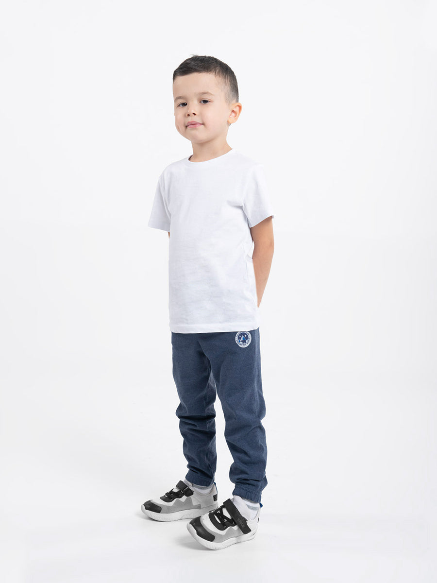 Boys Dark Blue Pants with Adventure Explorer Logo