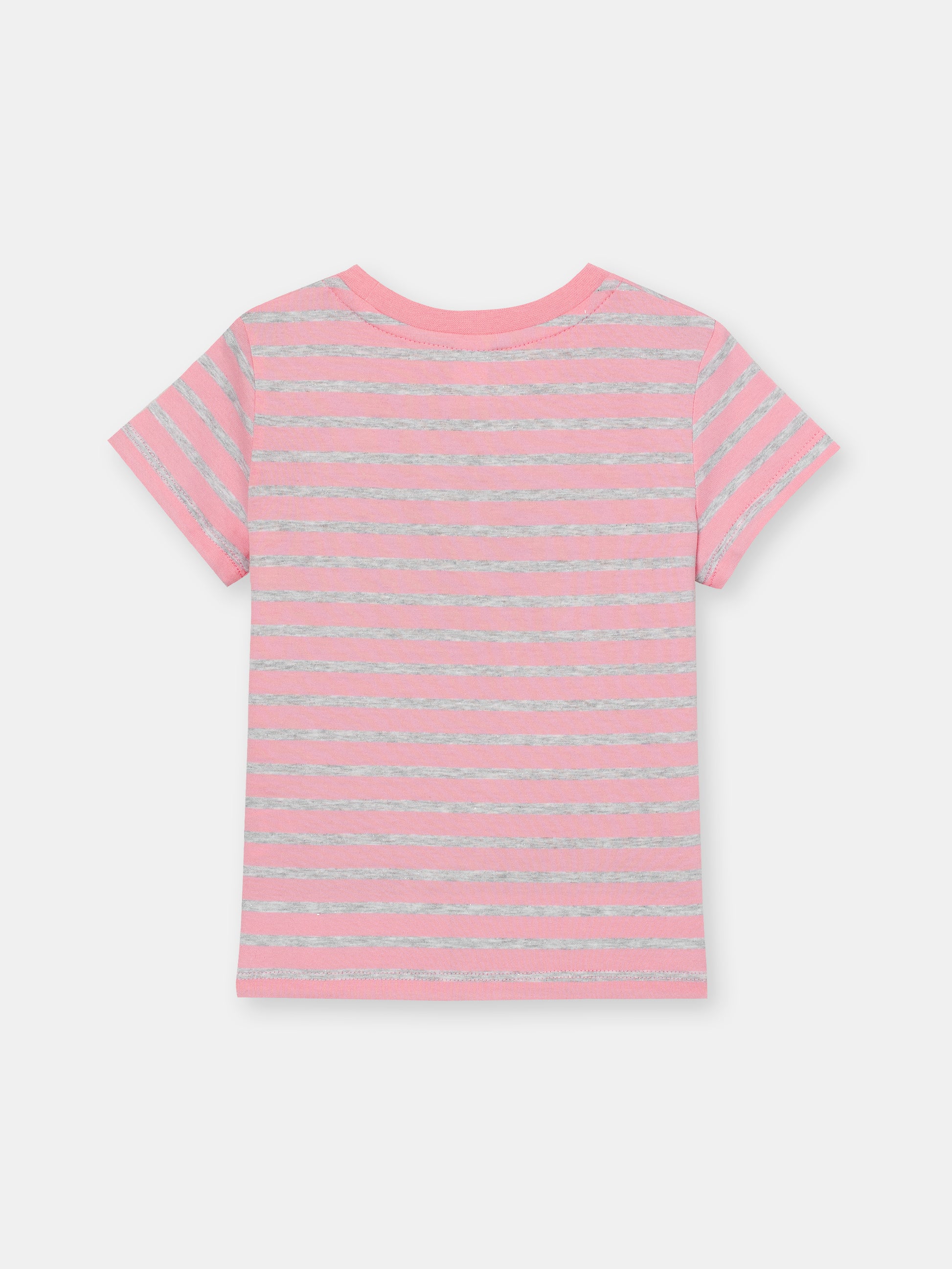 CWKG 62844-27-286 - Cherubino girls cotton candy pink t-shirt with glitter kitten print - back