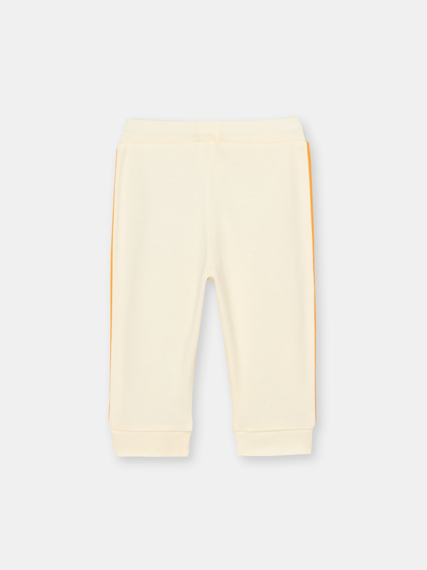 CWNB 70082-21-285 - Cherubino newborn baby boys ecru pants with hello elefunto embroidery - back