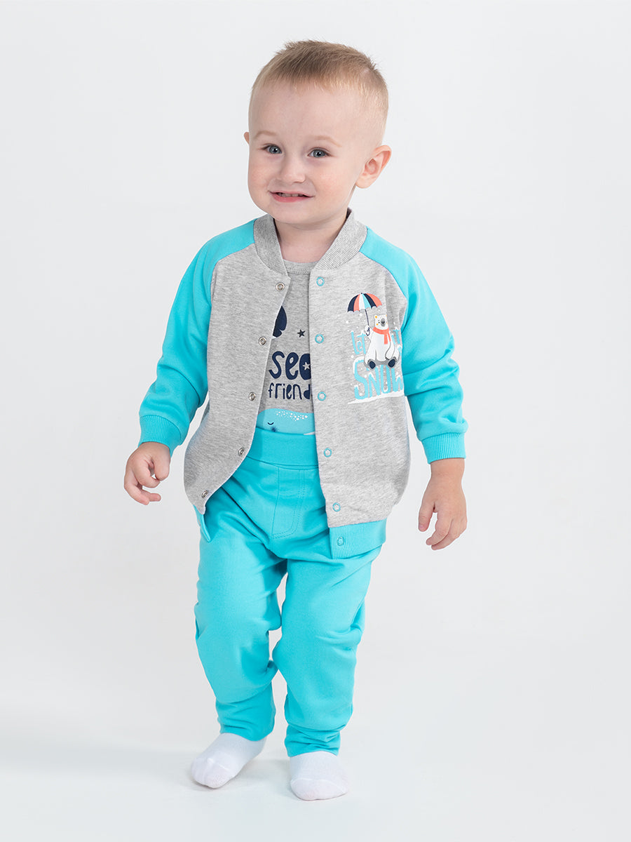 Newborn Baby Boys Atlantis Pants with Penguin Logo